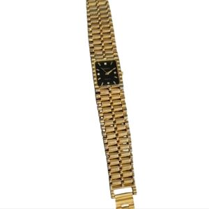 Seiko Gold Plated Watch with Black Dial